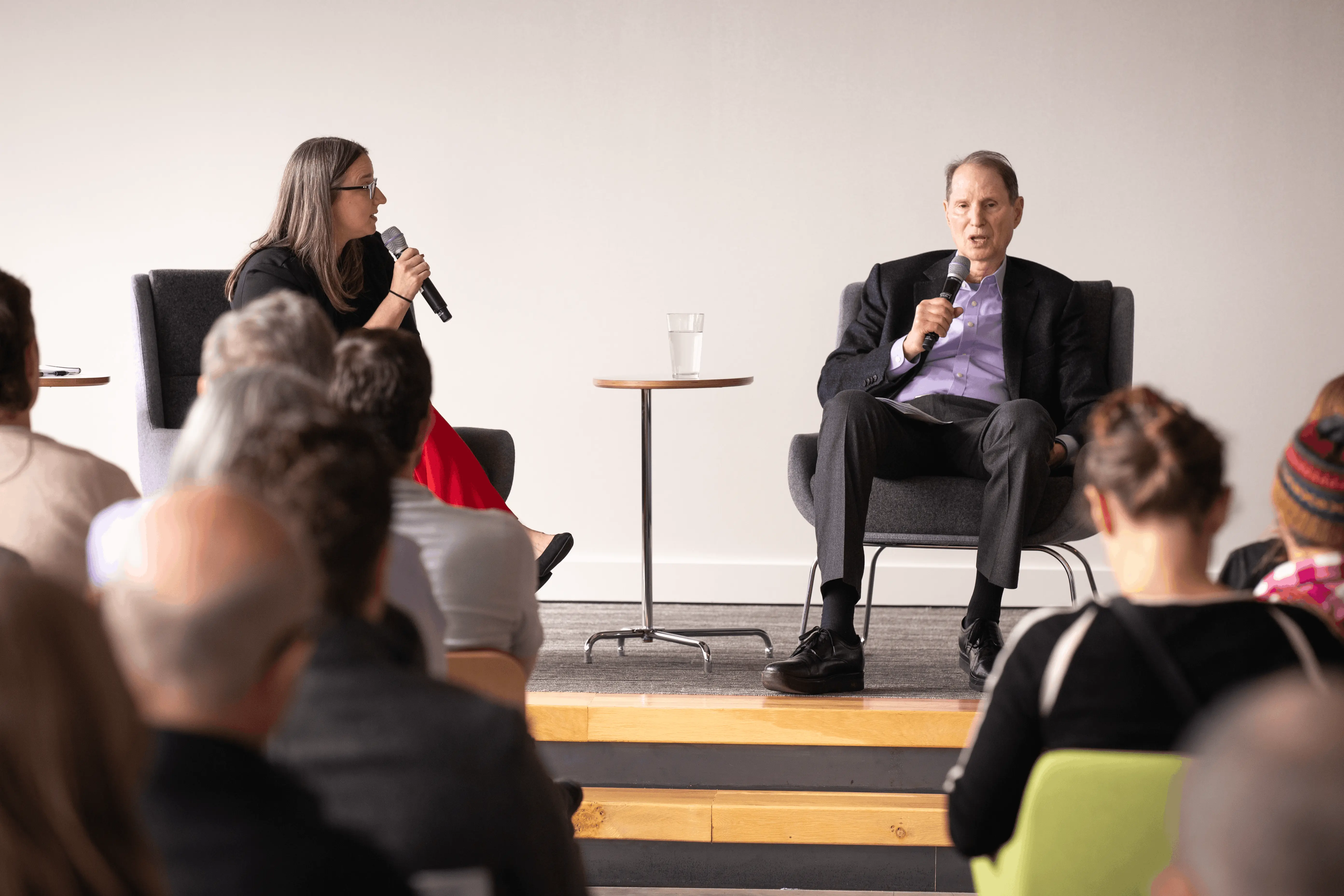 Megan Notarte on stage at an AI Portland event